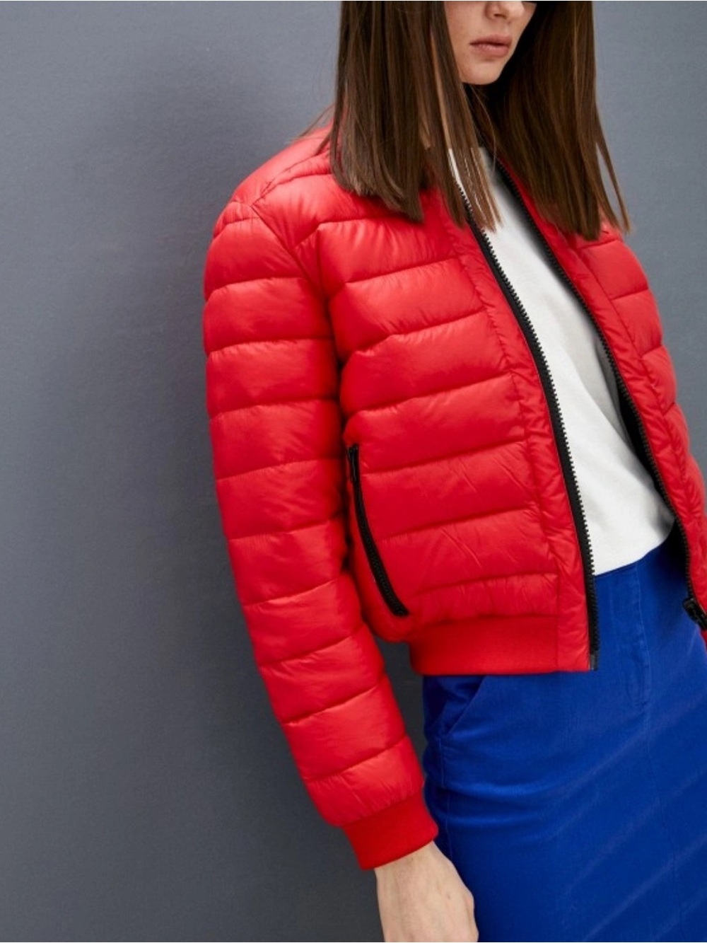 Moschino Black Bomber (black&red2 in1) Jacket with Red and White Script - Picture 8 of 11